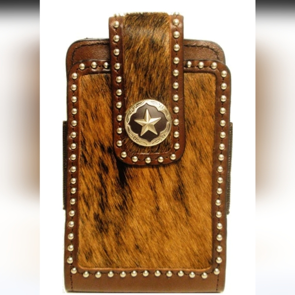 unknown Other - Tooled Leather Cellphone holder Vintage